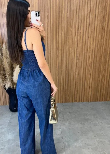 Macacão Jeans New - Lavagem Escura