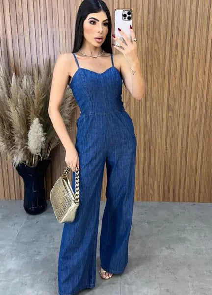 Macacão Jeans New - Lavagem Escura