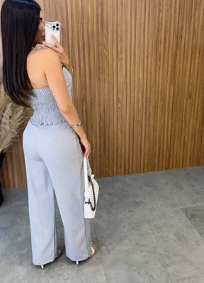 Conjunto Giulia Risca de Giz - Cinza