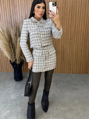 Conjunto Tweed Super Luxo - Preto